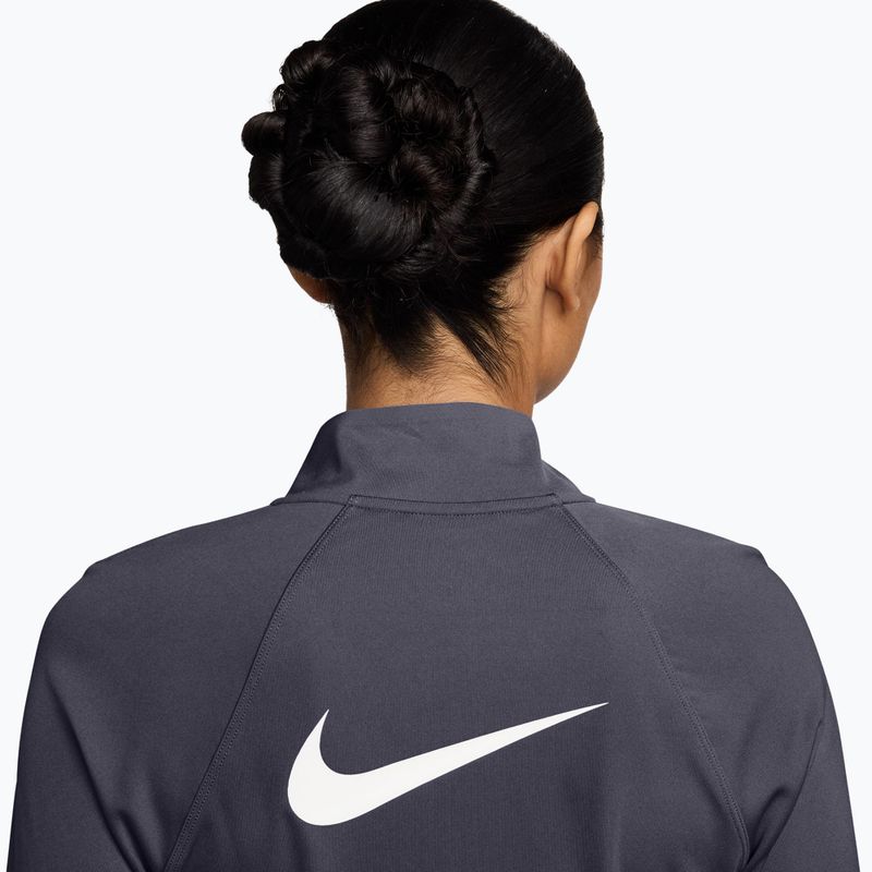 Longsleeve do biegania damski Nike Tempo Swoosh Run Dri-Fit 1/4-Zip LS gridiron/white 3