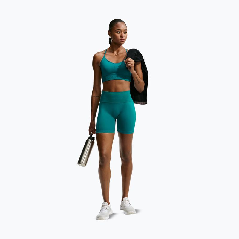 Spodenki damskie Nike Pro Seamless High-Waisted Biker 5" bright spruce 2