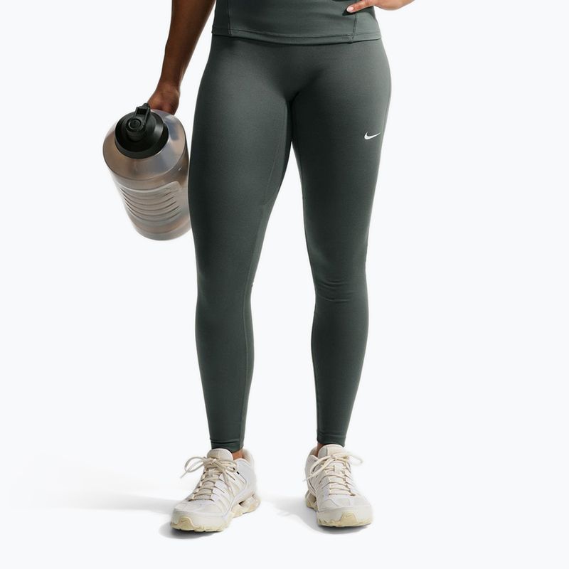 Legginsy damskie Nike One Seamless Front High-Waisted camo green/white