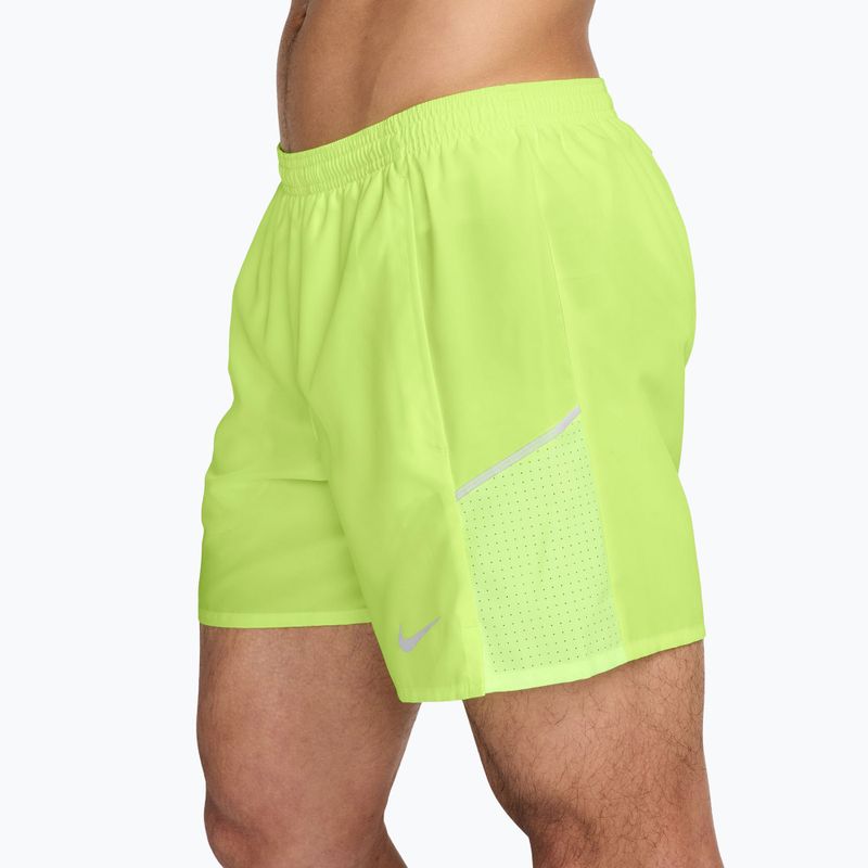 Spodenki męskie Nike Miler Dri-Fit Brief Lined 5" light lemon twist 3