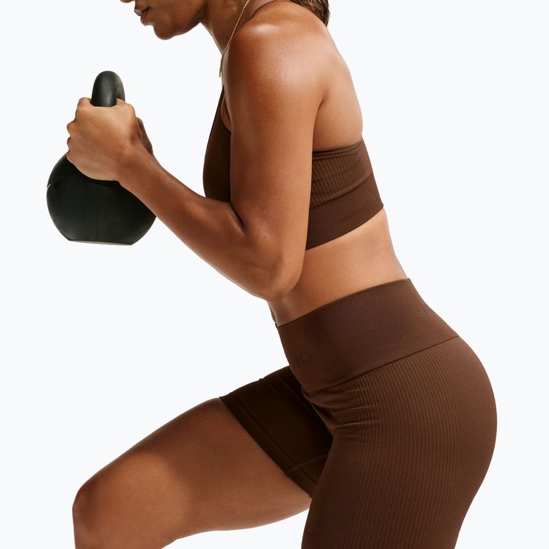 Spodenki damskie Nike Pro Seamless High-Waisted Biker 5" cacao wow 5