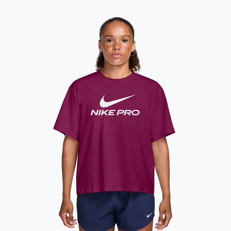 Koszulka treningowa damska Nike Pro Dri-Fit Loose true berry/white