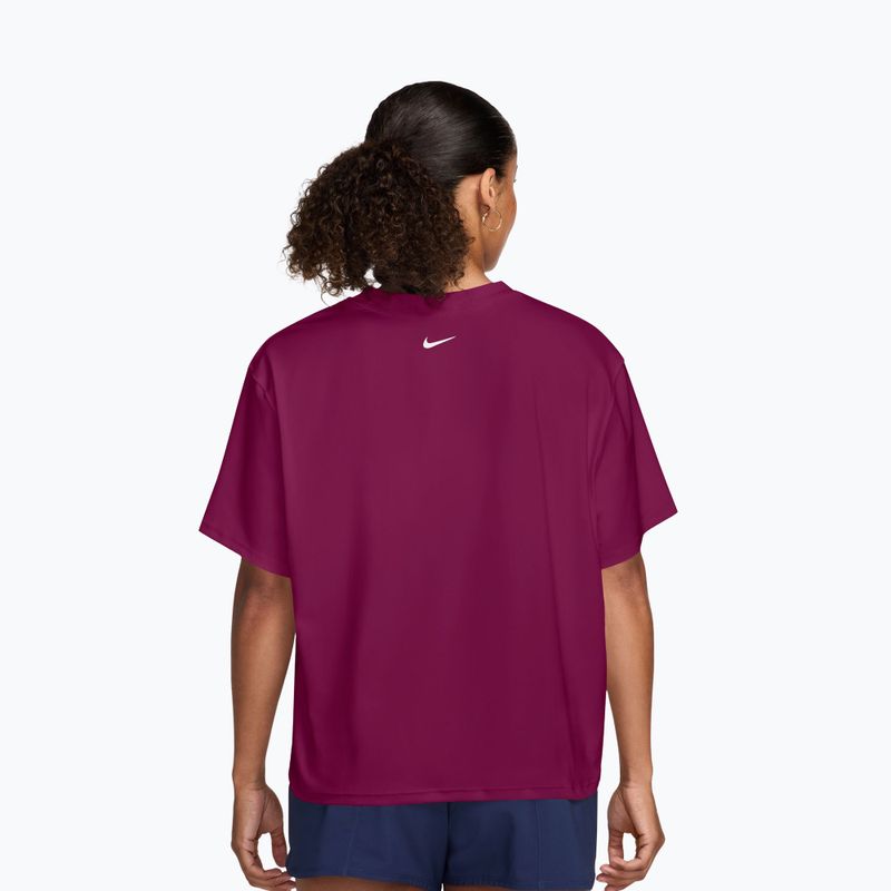 Koszulka treningowa damska Nike Pro Dri-Fit Loose true berry/white 2