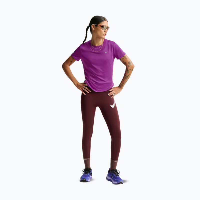 Legginsy do biegania damskie Nike Tempo Swoosh Run High-Waisted 7/8 mystic dates/white 2