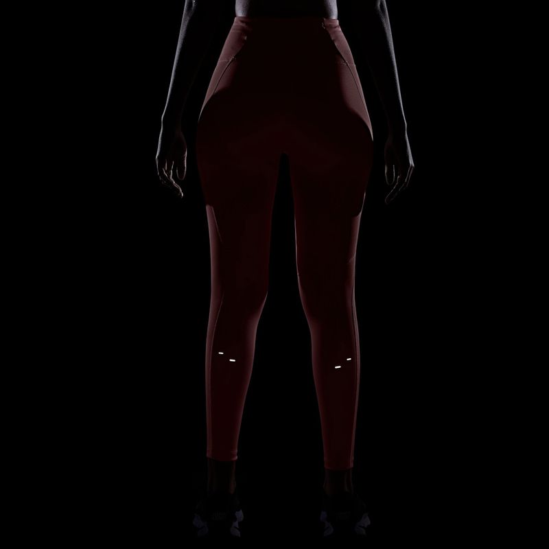Legginsy do biegania damskie Nike Tempo Swoosh Run High-Waisted 7/8 mystic dates/white 7