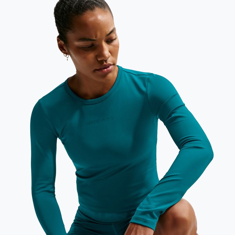 Longsleeve treningowy damski Nike Pro Sculpt bright spruce/bright spruce 4