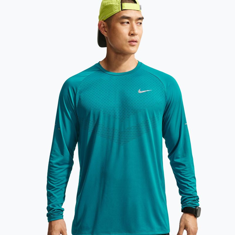 Longsleeve do biegania męski Nike Stride bright spruce