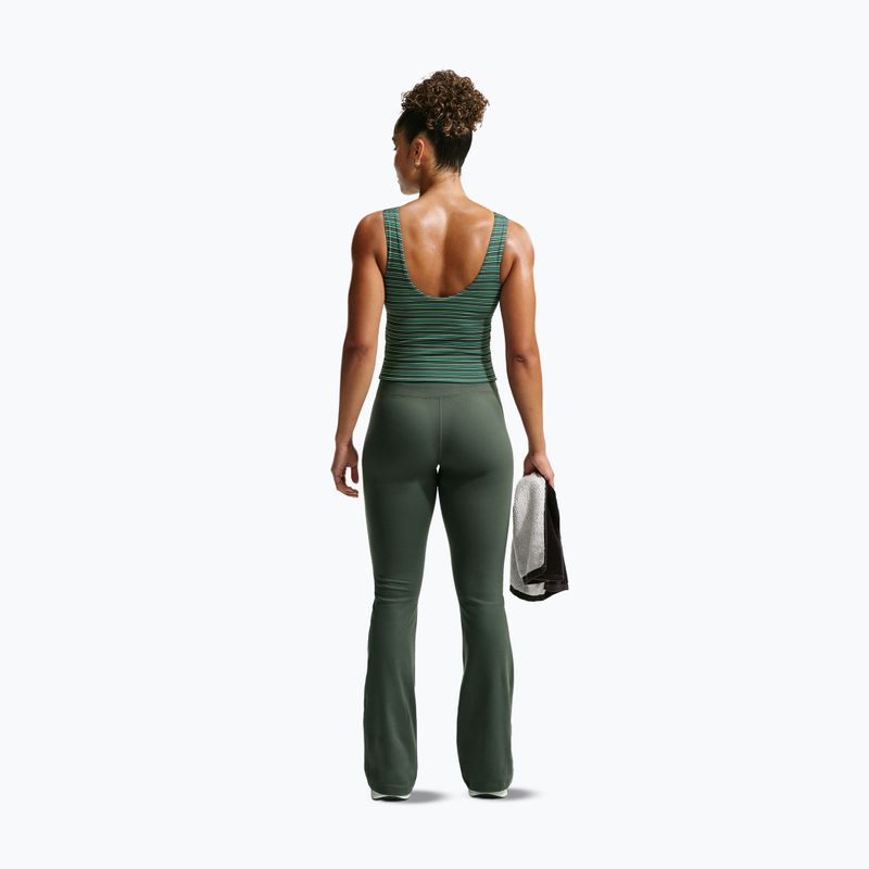 Legginsy damskie Nike One High Waisted Flared camo green/white 3
