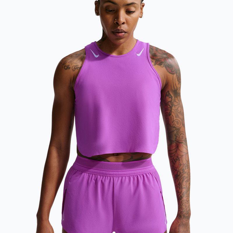 Spodenki do biegania damskie Nike AeroSwift Dri-Fit ADV Mid-Rise 3" vivid purple/purple pulse 4