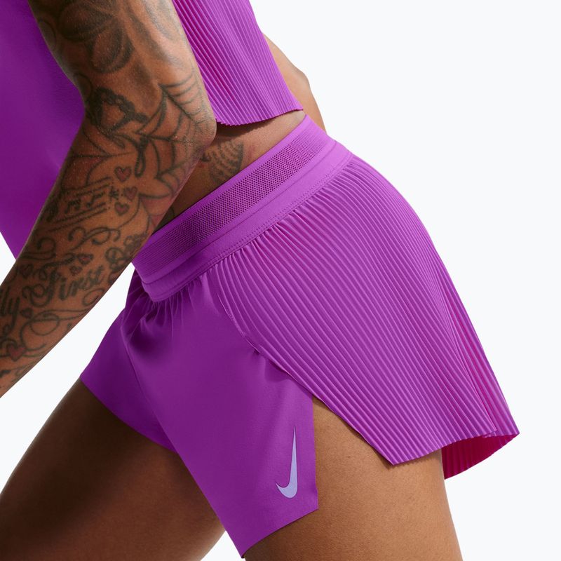 Spodenki do biegania damskie Nike AeroSwift Dri-Fit ADV Mid-Rise 3" vivid purple/purple pulse 5