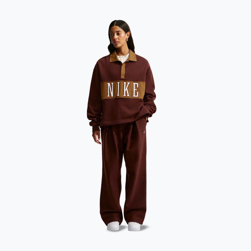 Bluza damska Nike Studio Fleece Medium Weight mystic dates/light british tan/sail 2