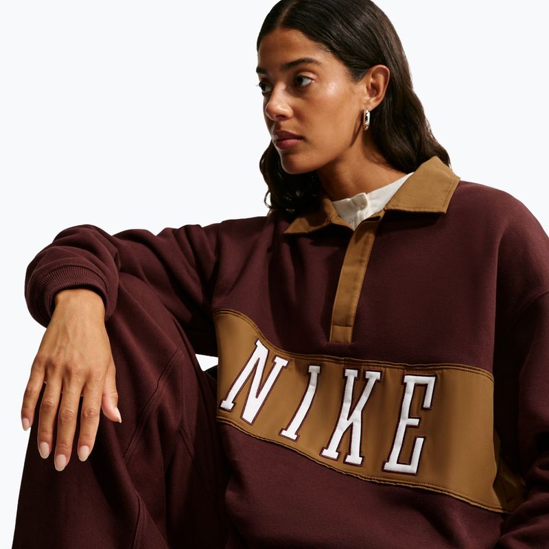 Bluza damska Nike Studio Fleece Medium Weight mystic dates/light british tan/sail 4
