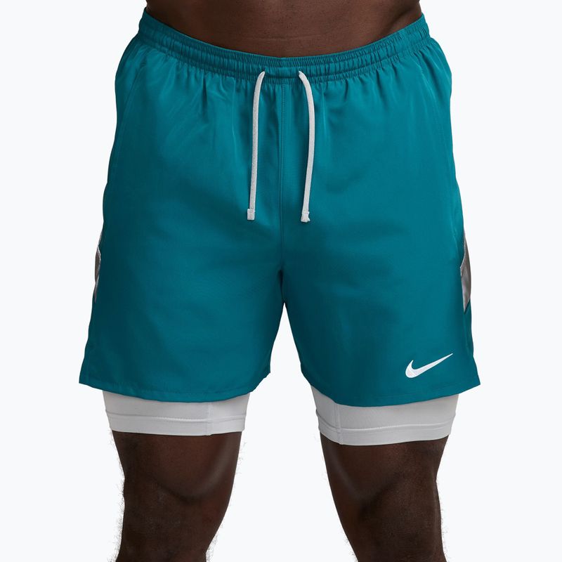 Spodenki do biegania męskie Nike Miler Dri-Fit 2in1 5" bright spruce