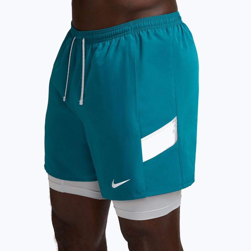 Spodenki do biegania męskie Nike Miler Dri-Fit 2in1 5" bright spruce 3