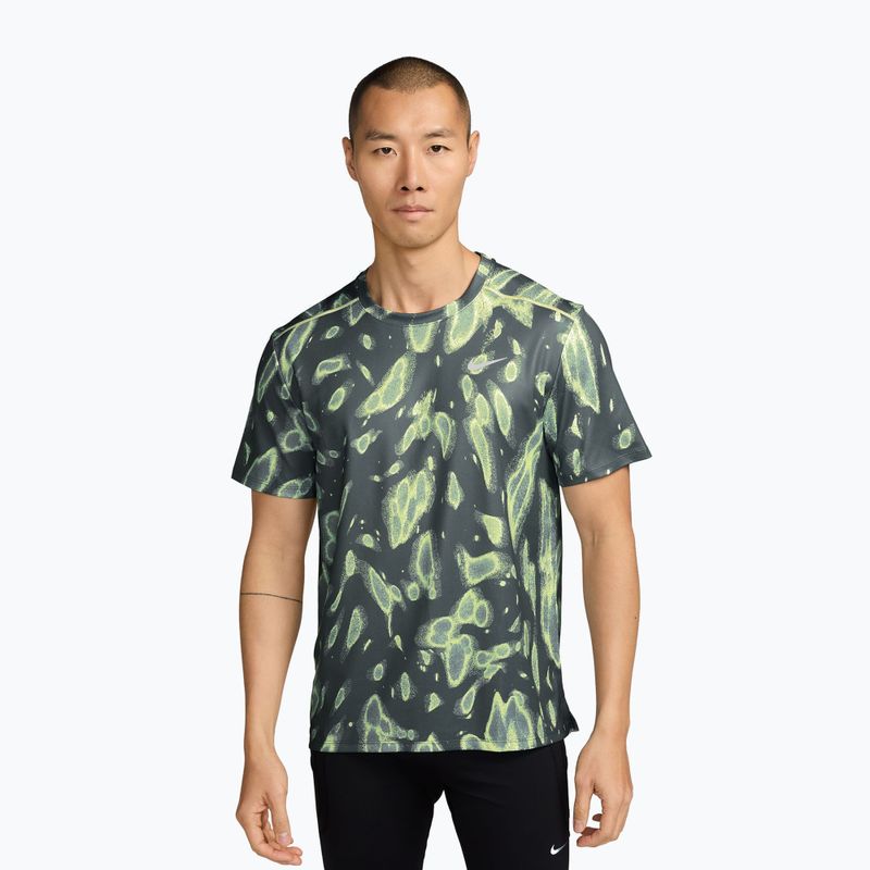 Koszulka do biegania męska Nike Miler Dri-Fit UV camo green