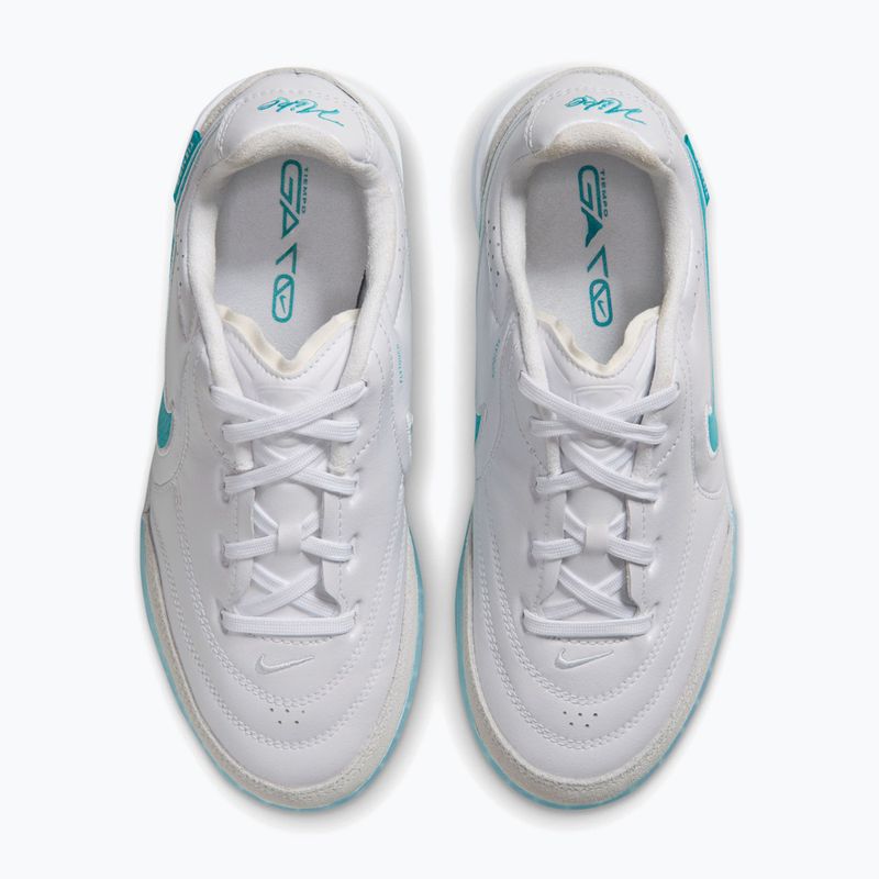 Buty piłkarskie dziecięce Nike Tiempo Streetgato Jr white/white/dusty cactus 3