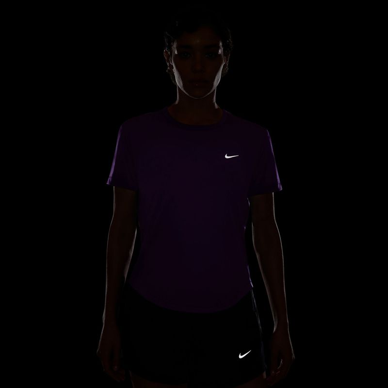 Koszulka do biegania damska Nike Tempo SS bold berry 7