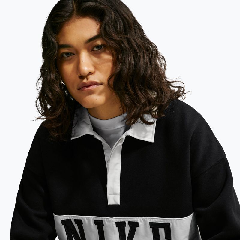Bluza damska Nike Studio Fleece Medium Weight total black/sail/sail 5