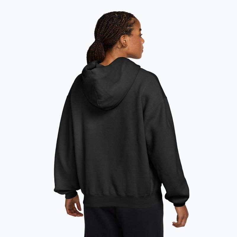 Bluza damska Nike Studio Fleece Medium Weight Oversized Full Zip total black/sail 2