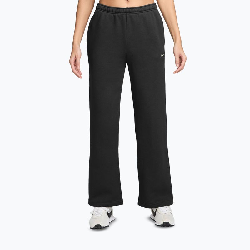 Spodnie damskie Nike Studio Fleece total black/sail