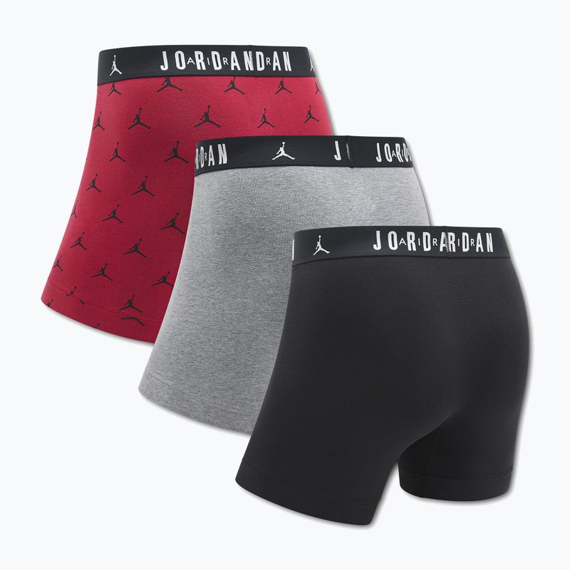 Bokserki męskie  Jordan JHM Flight Cotton Essential 3 pary gym red 2