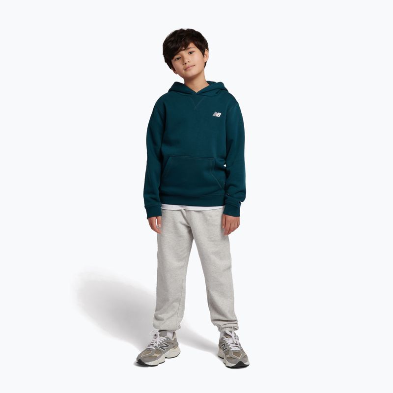 Bluza dziecięca New Balance Brush Back Small Logo Hoodie medusa green 2