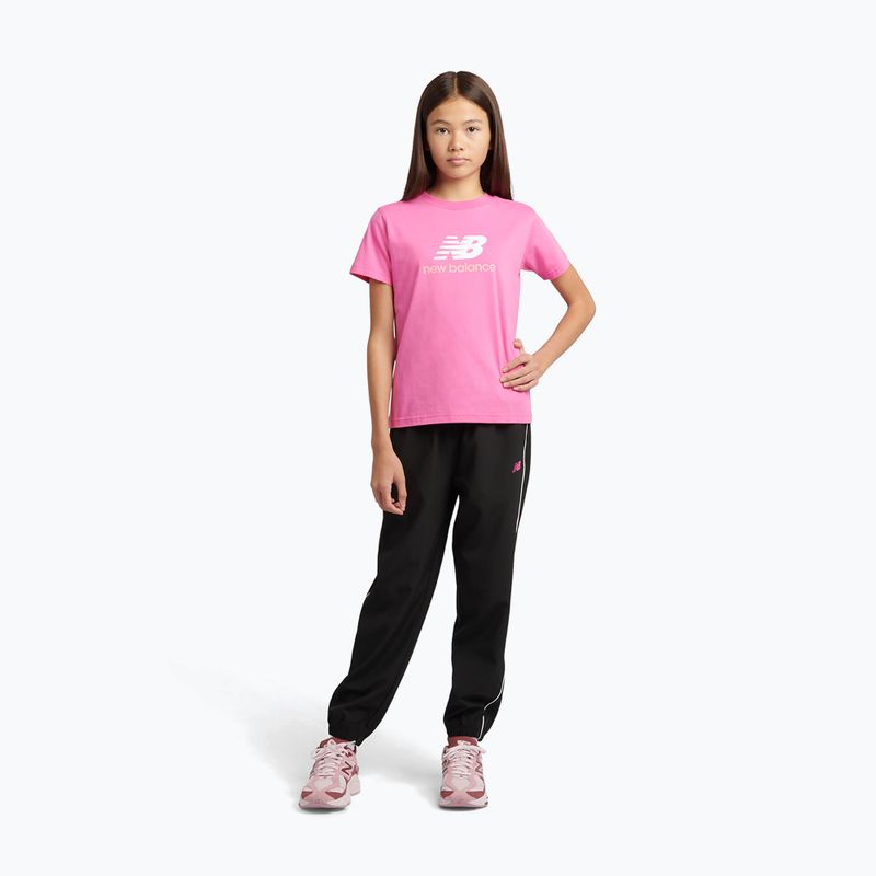 Koszulka dziecięca New Balance Jersey Stacked Logo Tee pink satin 2