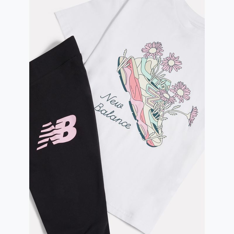 Komplet dziecięcy New Balance Floral Shoe Graphic Tee and Legging nb bright white 11