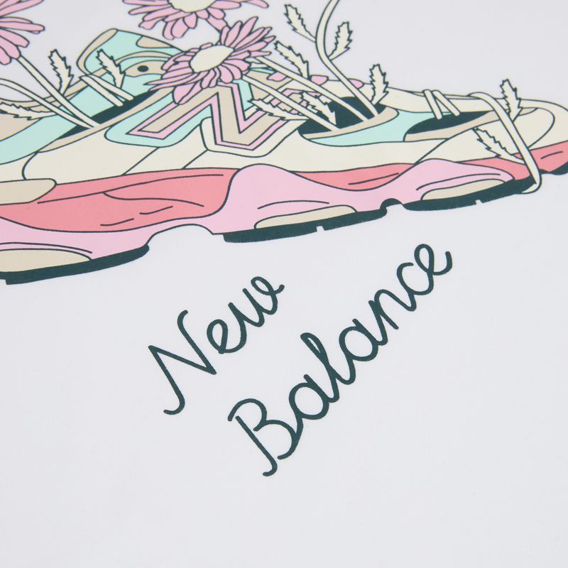 Komplet dziecięcy New Balance Floral Shoe Graphic Tee and Legging nb bright white 6