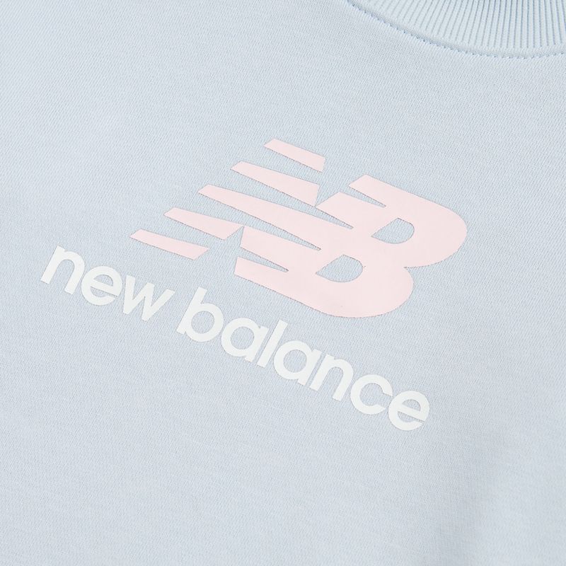 Bluza dziecięca New Balance FT Stacked Logo Crew oxford blue 8