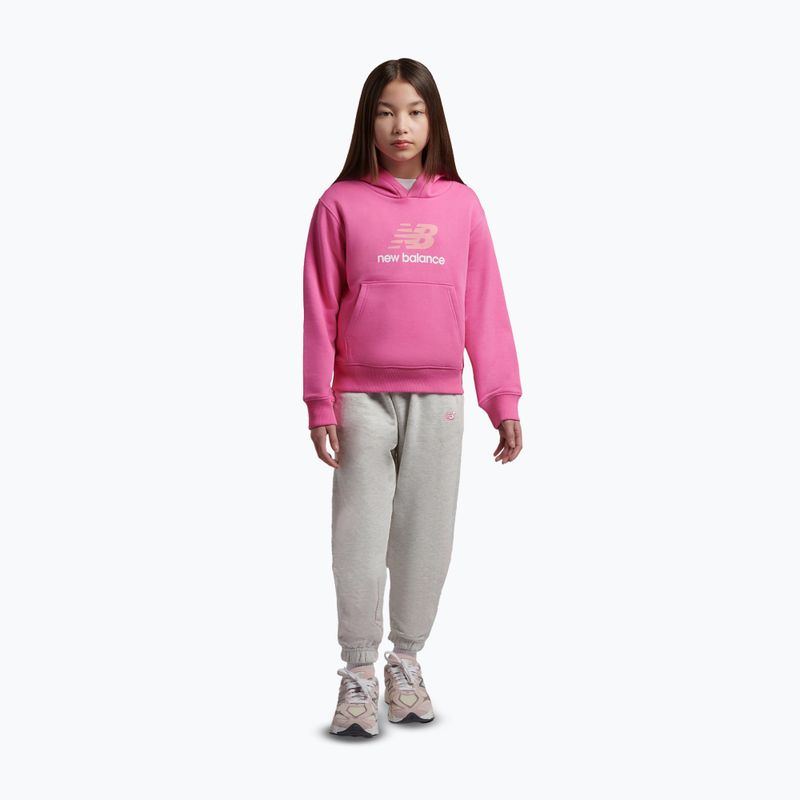 Bluza dziecięca New Balance FT Stacked Logo Hoodie pink satin 2