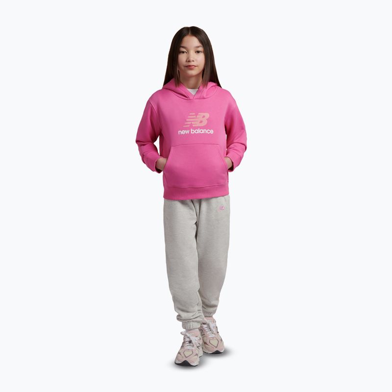 Bluza dziecięca New Balance FT Stacked Logo Hoodie pink satin 6