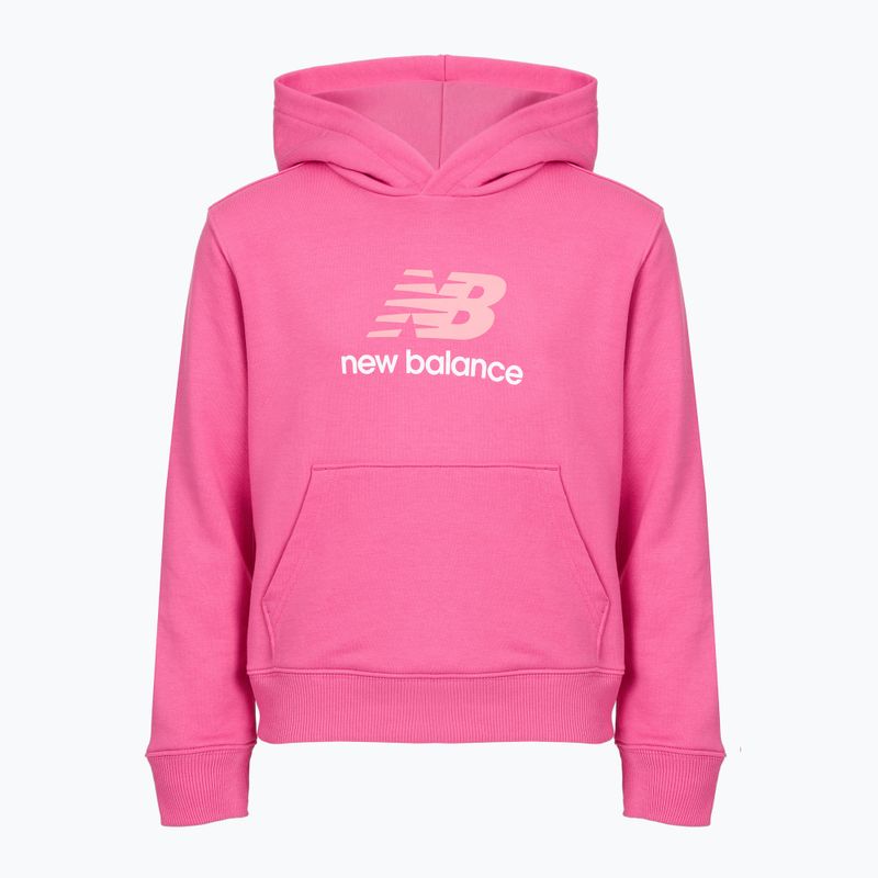 Bluza dziecięca New Balance FT Stacked Logo Hoodie pink satin 7