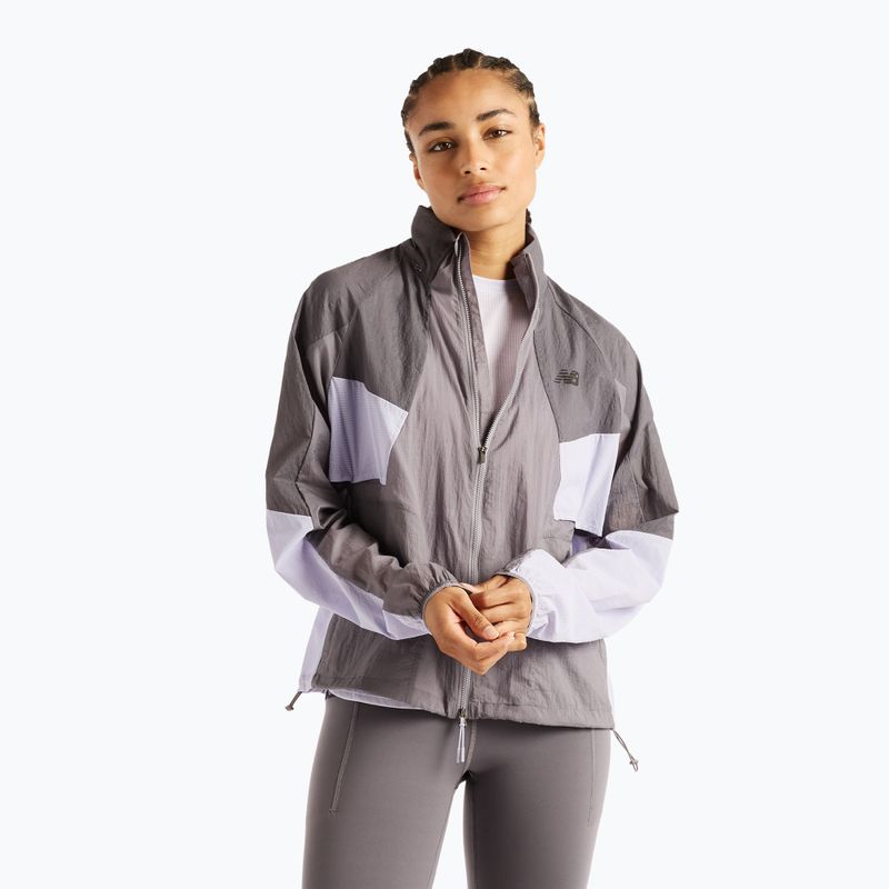 Kurtka do biegania damska New Balance Reflective RC Jacket neptune grey