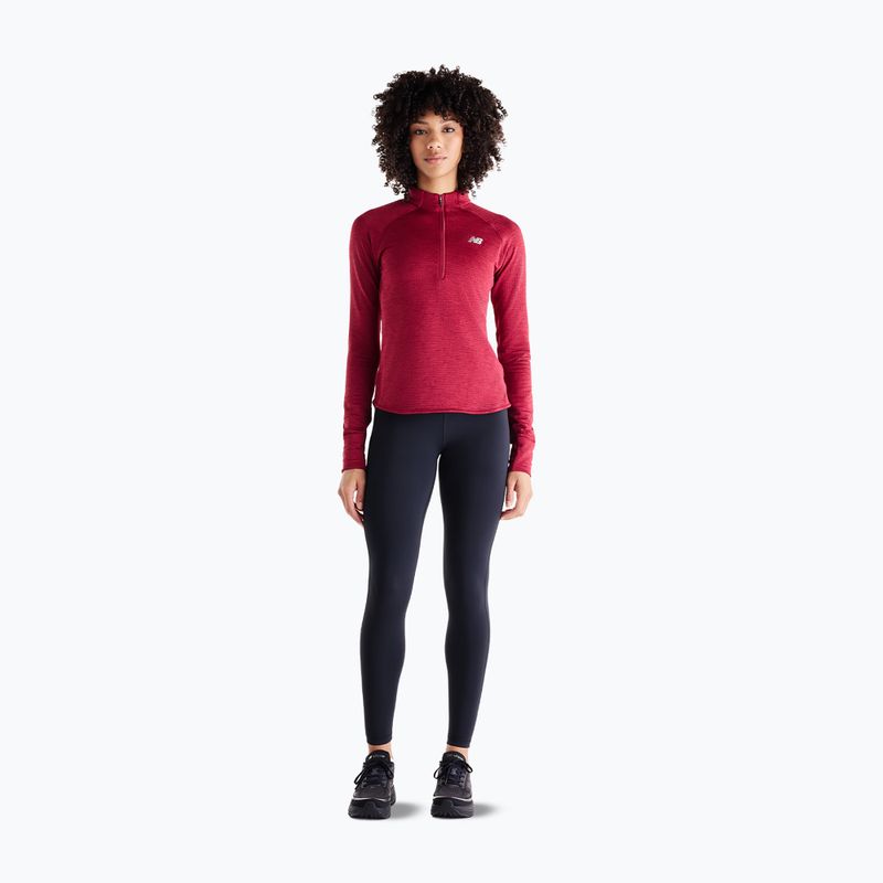 Longsleeve do biegania damski New Balance Athletics Heat Grid 1/2 Zip podium red 2