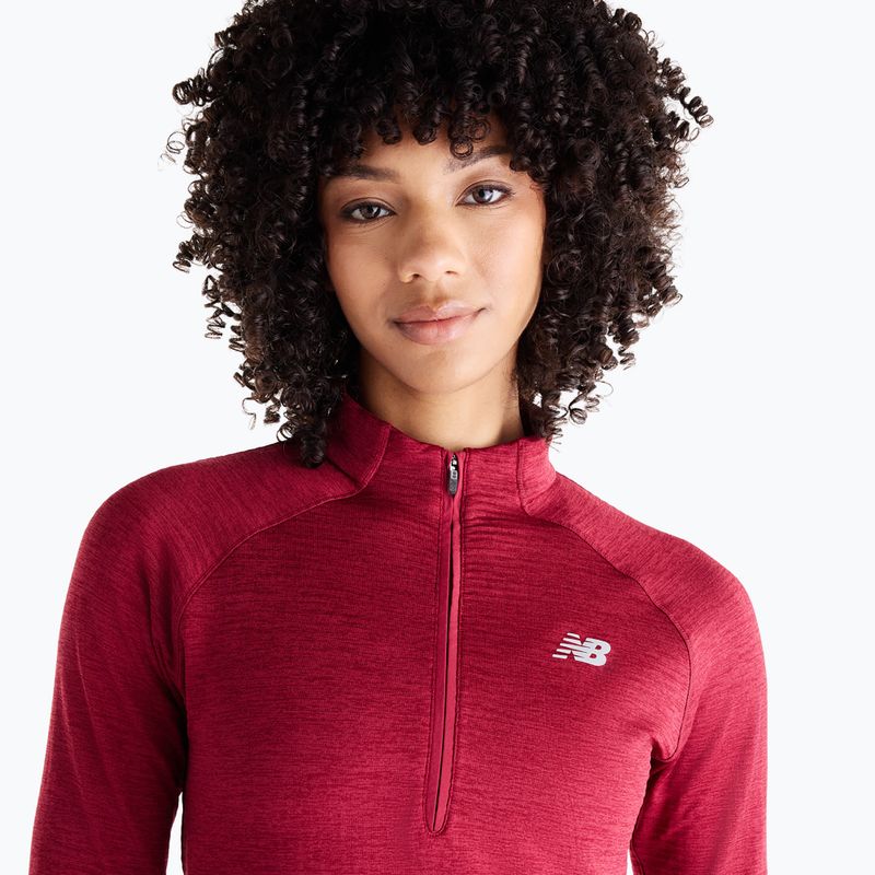 Longsleeve do biegania damski New Balance Athletics Heat Grid 1/2 Zip podium red 4