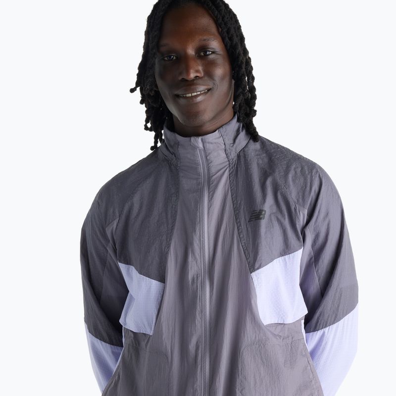 Kurtka do biegania męska New Balance Reflective RC Jacket off-line grey/smoked violet 4