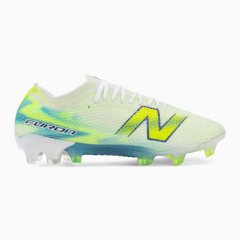 Buty piłkarskie New Balance Furon Elite V9 FG white/alkaline green 2