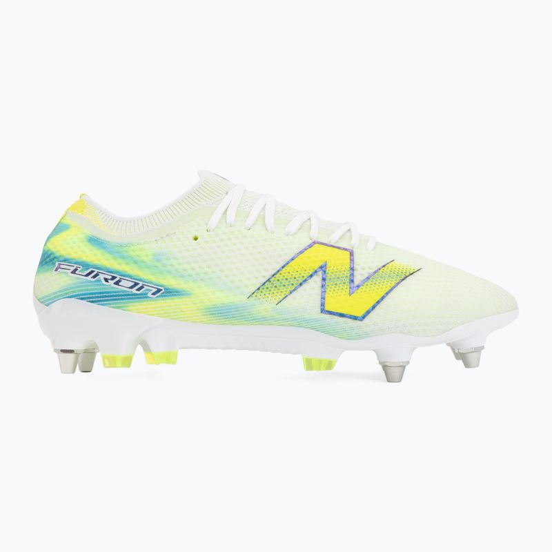 Buty piłkarskie New Balance Furon Elite V9 SG white/alkaline green 2
