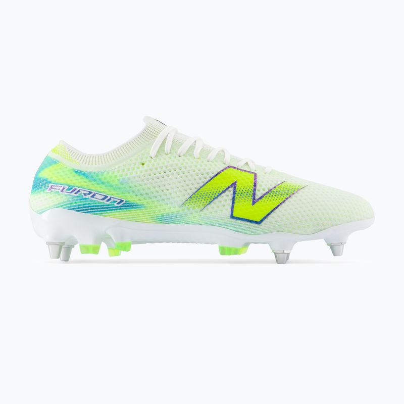 Buty piłkarskie New Balance Furon Elite V9 SG white/alkaline green 2