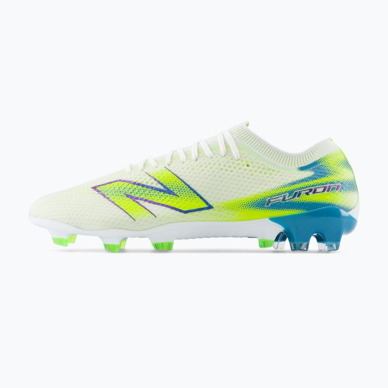Buty piłkarskie New Balance Furon Pro V9 FG white/alkaline green 3