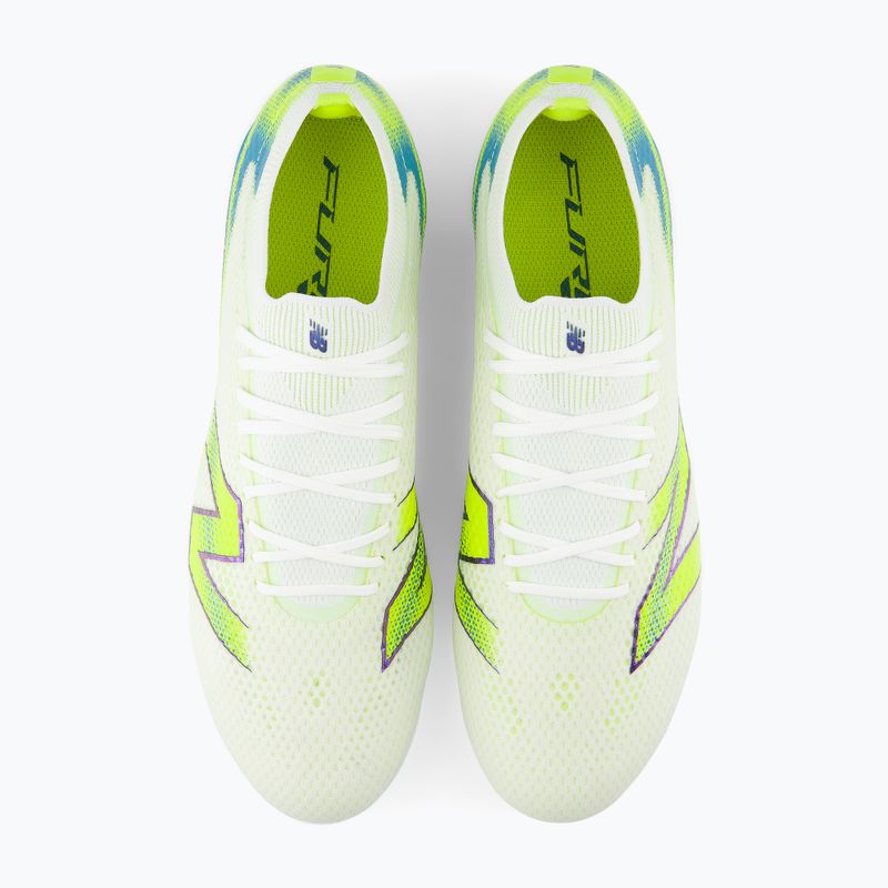 Buty piłkarskie New Balance Furon Pro V9 FG white/alkaline green 6