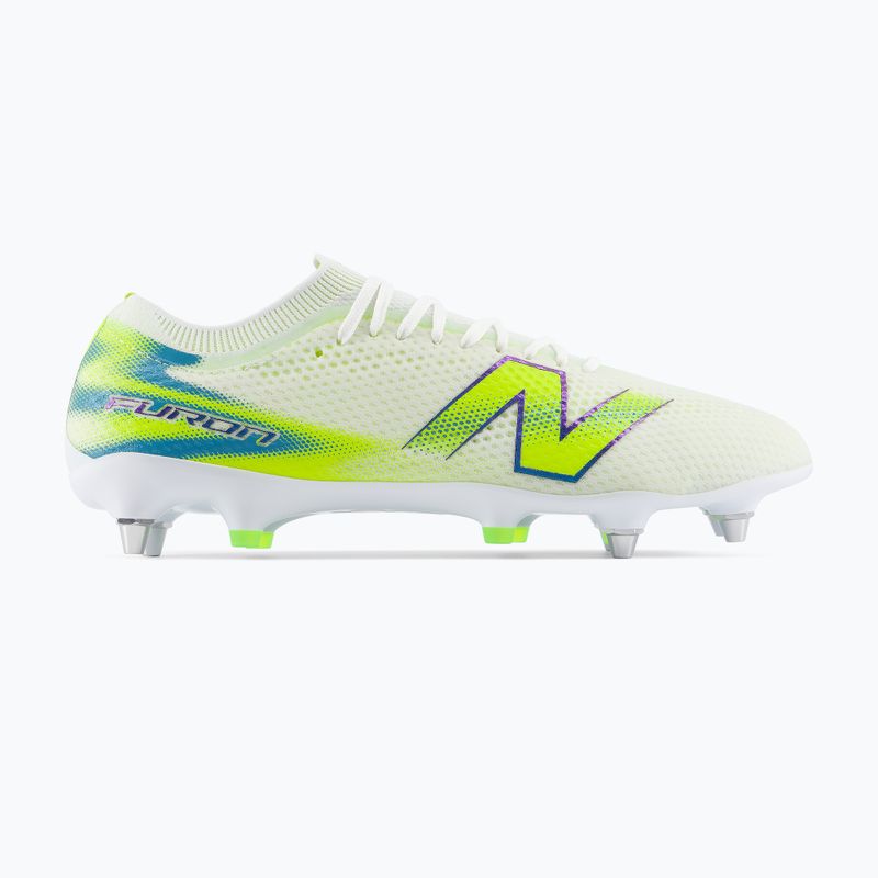 Buty piłkarskie New Balance Furon Pro V9 SG white/alkaline green 2