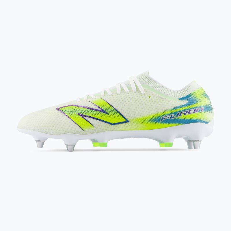 Buty piłkarskie New Balance Furon Pro V9 SG white/alkaline green 3