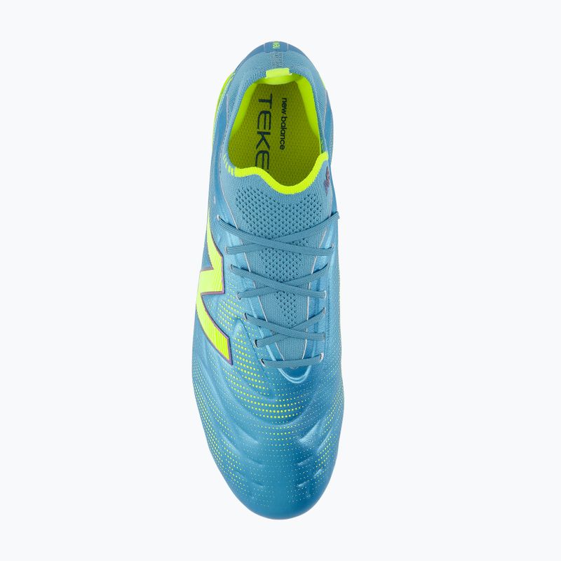 Buty piłkarskie New Balance Tekela Elite Low V5 SG metallic blue/alkaline green/team navy 4