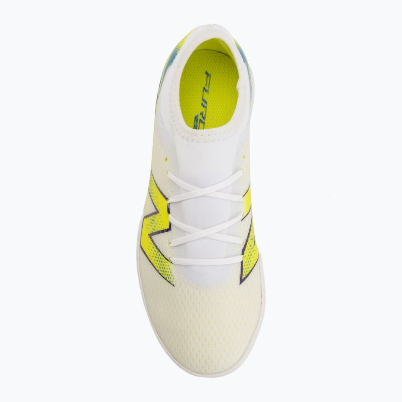 Buty piłkarskie dziecięce New Balance Furon Team V9 TF white/alkaline green 5