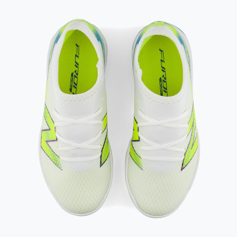 Buty piłkarskie dziecięce New Balance Furon Team V9 TF white/alkaline green 6