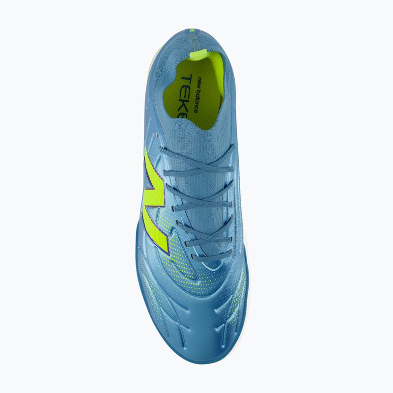 Buty piłkarskie New Balance Tekela Team Low V5 IN metallic blue/alkaline green/team navy 5