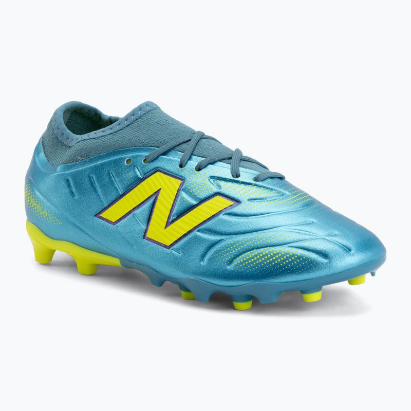 Buty piłkarskie dziecięce New Balance Tekela Team V5 FG metallic blue/alkaline green