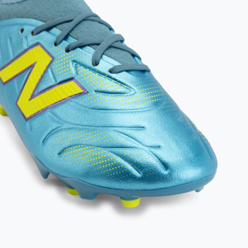 Buty piłkarskie dziecięce New Balance Tekela Team V5 FG metallic blue/alkaline green 7